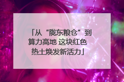 从“陇东粮仓”到算力高地 这块红色热土焕发新活力
