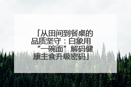从田间到餐桌的品质坚守：白象用“一碗面”解码健康主食升级密码
