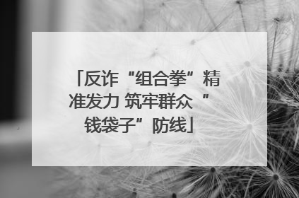 反诈“组合拳”精准发力 筑牢群众“钱袋子”防线