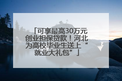 可享最高30万元创业担保贷款！河北为高校毕业生送上“就业大礼包”