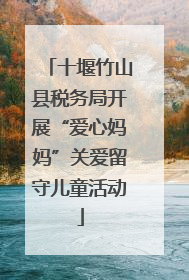 十堰竹山县税务局开展“爱心妈妈”关爱留守儿童活动