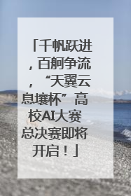 千帆跃进，百舸争流，“天翼云息壤杯”高校AI大赛总决赛即将开启！