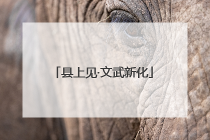 县上见·文武新化