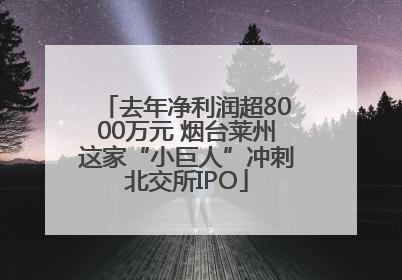 去年净利润超8000万元 烟台莱州这家“小巨人”冲刺北交所IPO