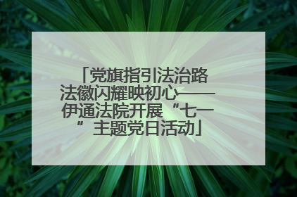 党旗指引法治路 法徽闪耀映初心——伊通法院开展“七一”主题党日活动