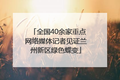 全国40余家重点网络媒体记者见证兰州新区绿色蝶变