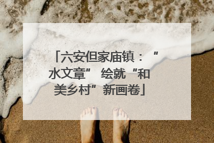 六安但家庙镇：“水文章” 绘就“和美乡村”新画卷