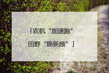 农机“加速跑” 田野“焕新颜”
