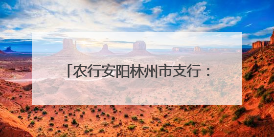农行安阳林州市支行：太行山下“农”情涌