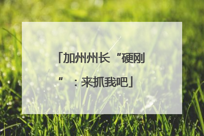 加州州长“硬刚”：来抓我吧