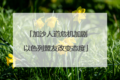 加沙人道危机加剧 以色列盟友改变态度