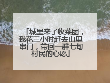 城里来了收菜团，我花三小时赶去山里串门，带回一群七旬村民的心愿