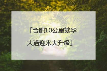 合肥10公里繁华大道迎来大升级
