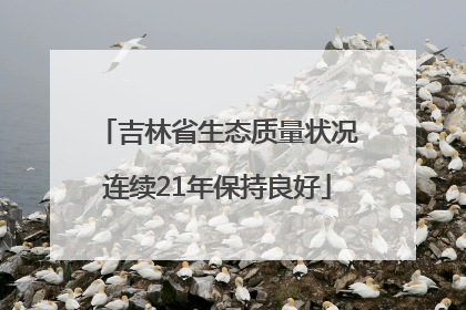 吉林省生态质量状况连续21年保持良好