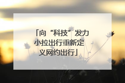 向“科技”发力 小拉出行重新定义网约出行