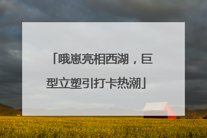 哦崽亮相西湖，巨型立塑引打卡热潮