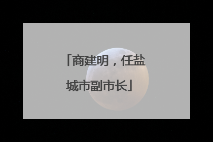 商建明，任盐城市副市长