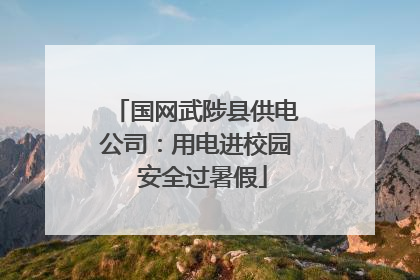 国网武陟县供电公司：用电进校园  安全过暑假
