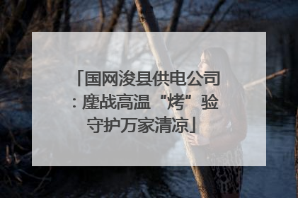 国网浚县供电公司：鏖战高温“烤”验 守护万家清凉