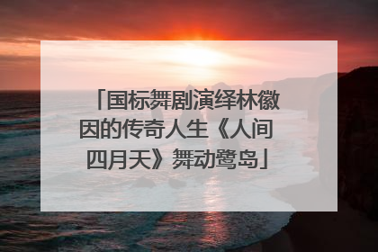 国标舞剧演绎林徽因的传奇人生《人间四月天》舞动鹭岛