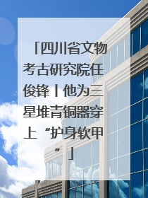 四川省文物考古研究院任俊锋丨他为三星堆青铜器穿上“护身软甲”