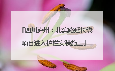 四川泸州：北滨路延长线项目进入护栏安装施工