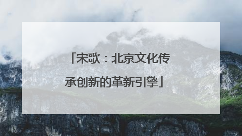 宋歌：北京文化传承创新的革新引擎