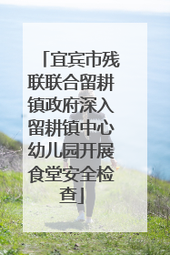 宜宾市残联联合留耕镇政府深入留耕镇中心幼儿园开展食堂安全检查