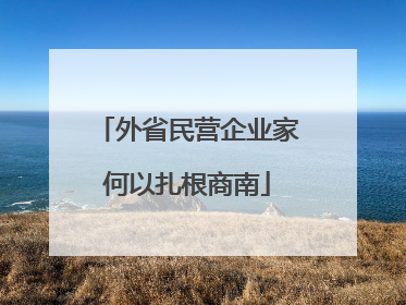 外省民营企业家何以扎根商南
