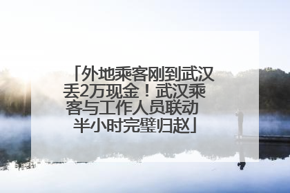 外地乘客刚到武汉丢2万现金！武汉乘客与工作人员联动 半小时完璧归赵