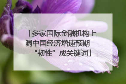 多家国际金融机构上调中国经济增速预期 “韧性”成关键词