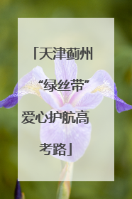 天津蓟州“绿丝带”爱心护航高考路