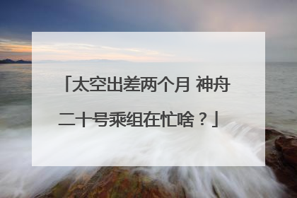 太空出差两个月 神舟二十号乘组在忙啥？