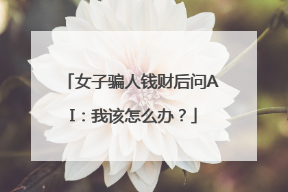 女子骗人钱财后问AI：我该怎么办？