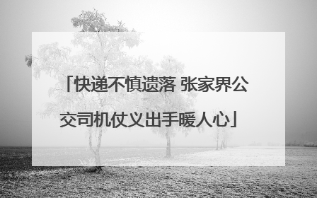 快递不慎遗落 张家界公交司机仗义出手暖人心