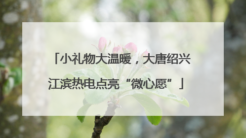小礼物大温暖，大唐绍兴江滨热电点亮“微心愿”
