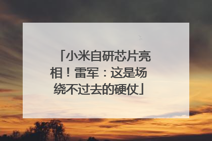 小米自研芯片亮相！雷军：这是场绕不过去的硬仗