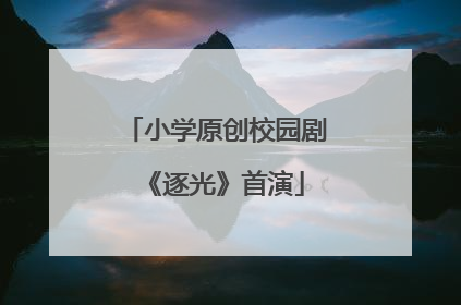 小学原创校园剧《逐光》首演