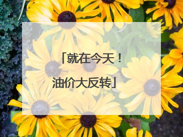 就在今天！油价大反转