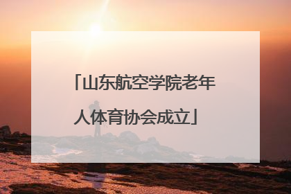 山东航空学院老年人体育协会成立
