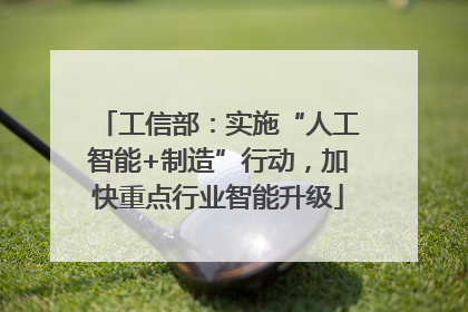 工信部：实施“人工智能+制造”行动，加快重点行业智能升级