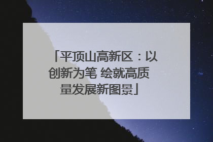 平顶山高新区：以创新为笔 绘就高质量发展新图景