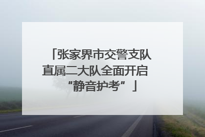 张家界市交警支队直属二大队全面开启“静音护考”