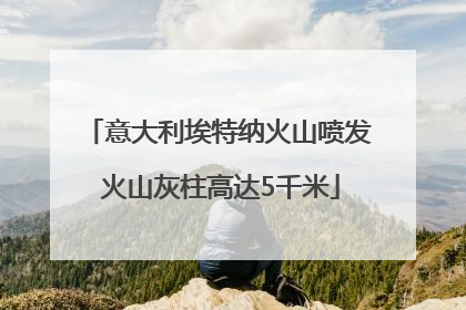 意大利埃特纳火山喷发 火山灰柱高达5千米