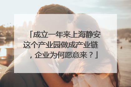 成立一年来上海静安这个产业园做成产业链，企业为何愿意来？