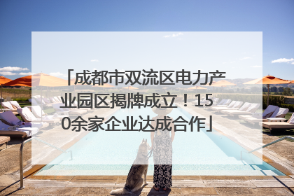 成都市双流区电力产业园区揭牌成立！150余家企业达成合作