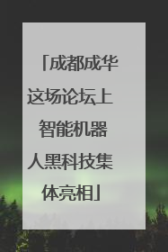 成都成华这场论坛上 智能机器人黑科技集体亮相