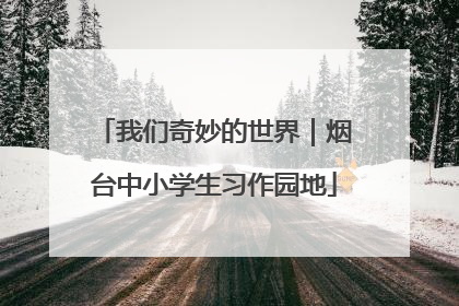 我们奇妙的世界｜烟台中小学生习作园地