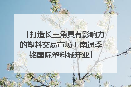 打造长三角具有影响力的塑料交易市场！南通季铭国际塑料城开业