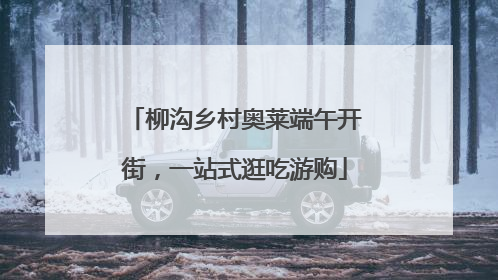 柳沟乡村奥莱端午开街，一站式逛吃游购